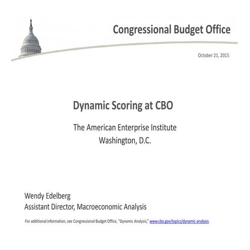 Dynamic Scoring at CBO