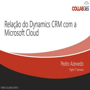 Relação do Dynamics CRM com a Microsoft Cloud