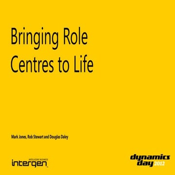 Dynamics Day 2012: Bringing Role Centres to Life