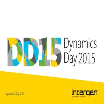 Dynamics day 2015 Keynote