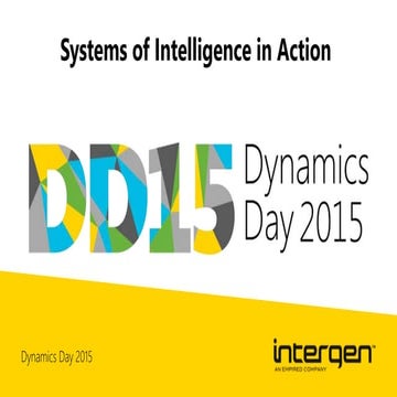 Dynamics Day 2015: Systems of Intelligence in Action