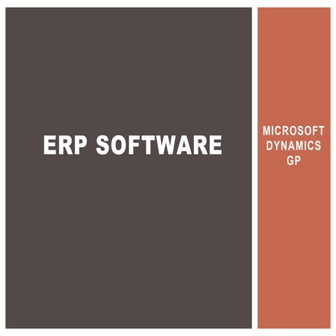 Microsoft Dynamics GP Enterprise Resource Planning System