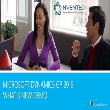 Dynamics GP 2016 R2 whats new demo 