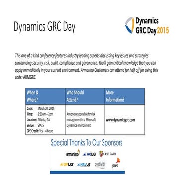 Dynamics GRC Day 2015