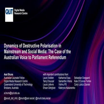 Dynamics of Destructive Polarisation in Mainstream and Social Media: The Case of the Australian Voice to Parliament Referendum