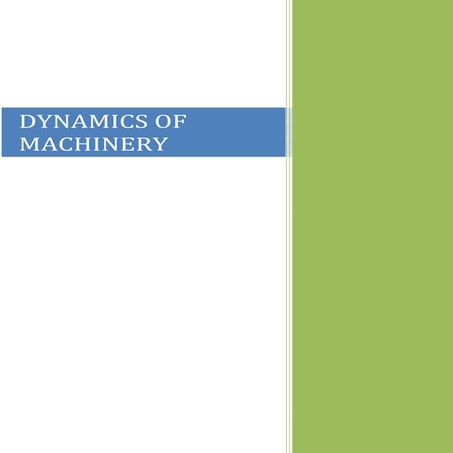 Dynamics of machinery(mgu)