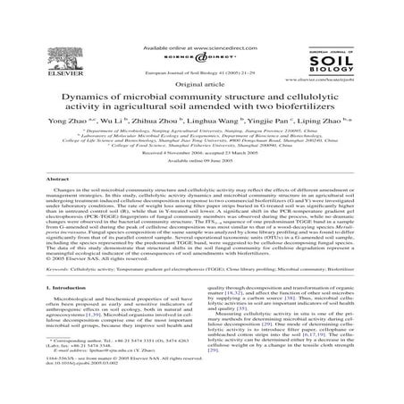 Dynamics of microbial community structure and cellulolytic | PDF