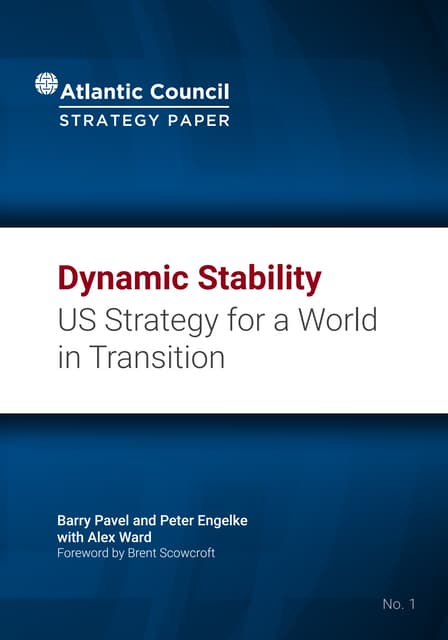 Dynamic Stability: US Strategy for ...