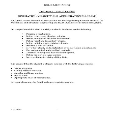 Dynamics velocity diagrams