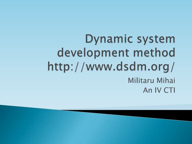 Dynamic system development method