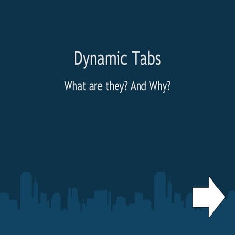Dynamic tabs