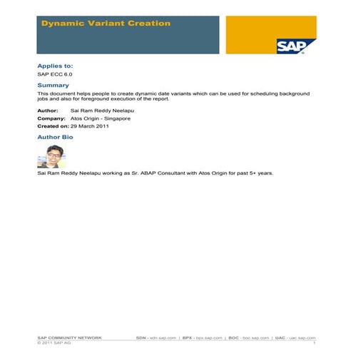 Dynamic variant creation | PDF