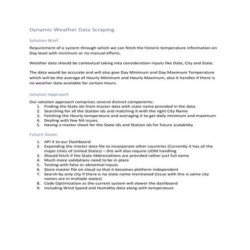 Dynamic weather data scraping | PDF