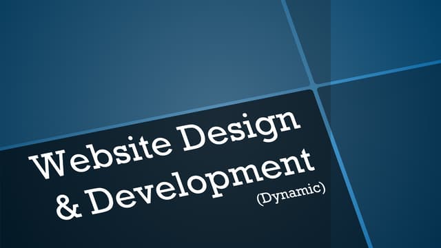 Dynamic Website | PPT