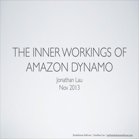 The inner workings of Dynamo DB