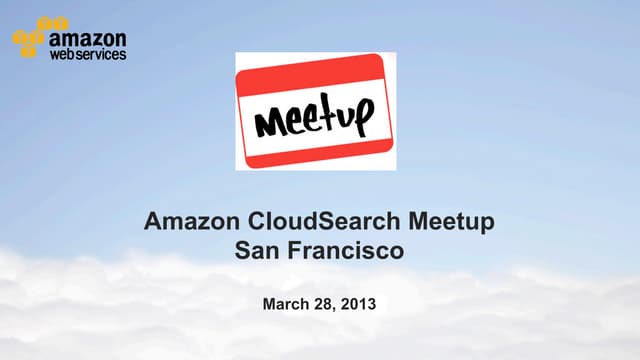 DynamoDB and Amazon Cloudsearch