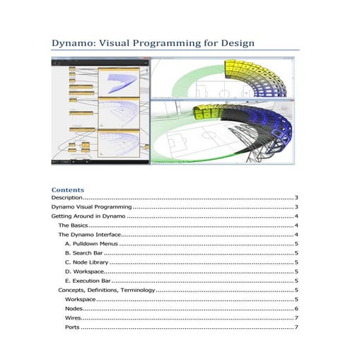 Dynamo visual programming for design