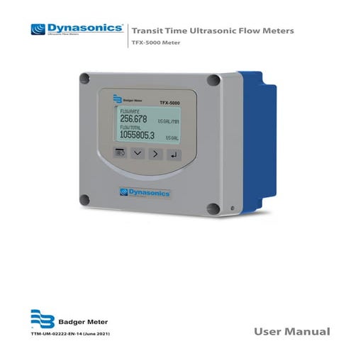Dynasonics tfx 5000 manual badger meter-transit time ultrasonic flow meters