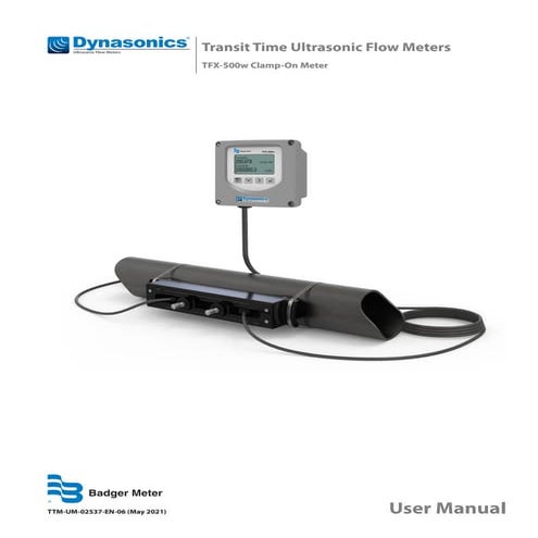 Dynasonics tfx 500w manual badger meter-clamp-on transit time ...