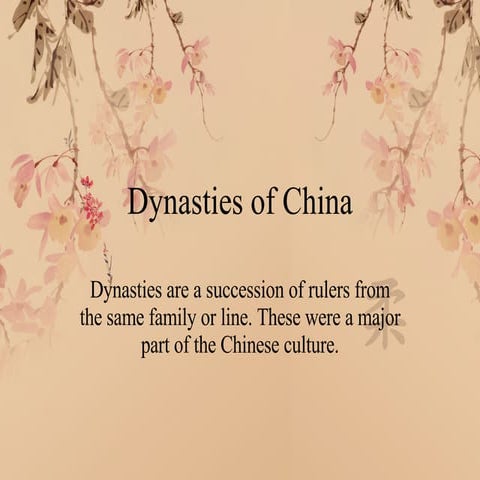 Dynasties Of China | PPT