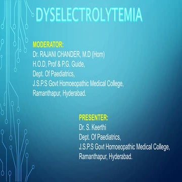 Dyselectrolytemia
