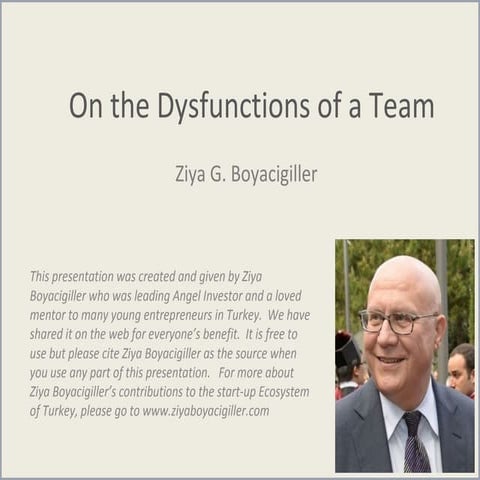 Dysfunctions of a team