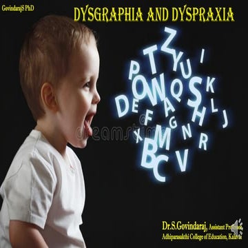 Learning Disabilities - Dysgraphia and Dyspraxia