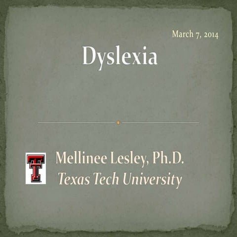 Dyslexia