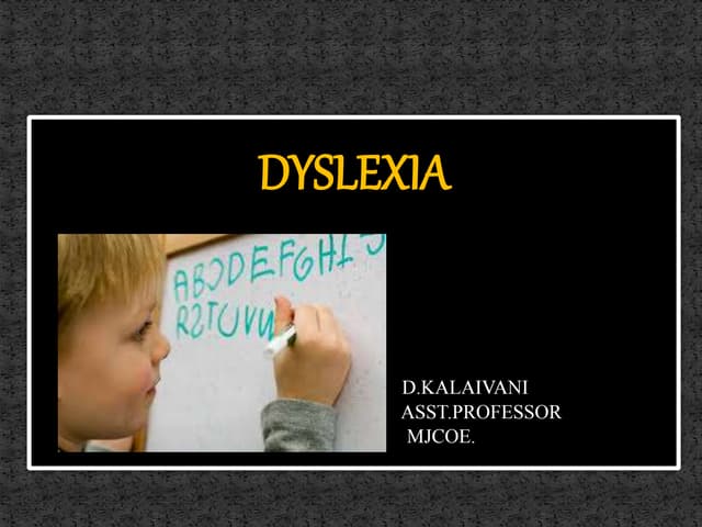 Dyslexia powerpoint | PPT | Brain and Nervous System Disorders ...