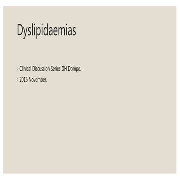 Dyslipidemia