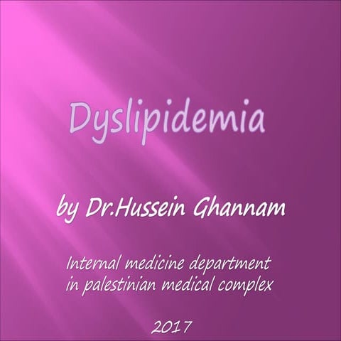 Dyslipidemia lecture