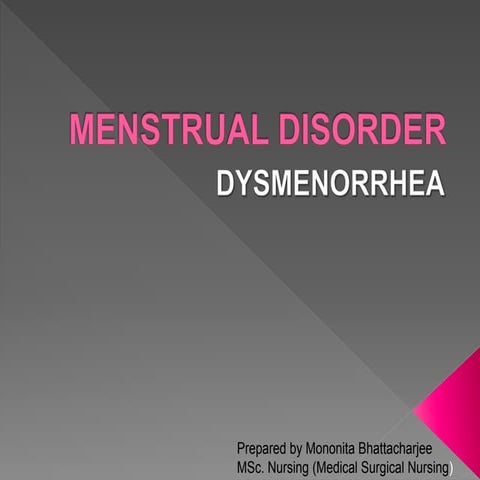 Dysmenorrhea