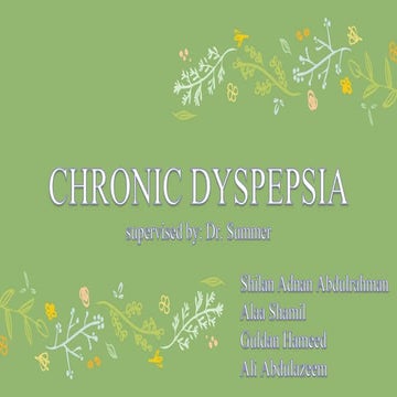 Dyspepsia