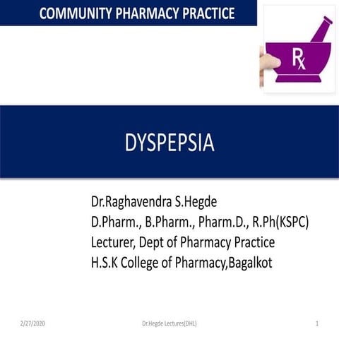 Dyspepsia