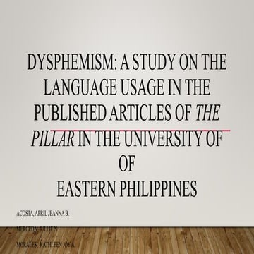Analysis of Dysphemism According to its Uses.pptx