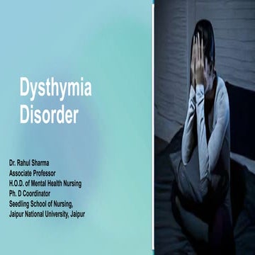 Dysthymia disorder