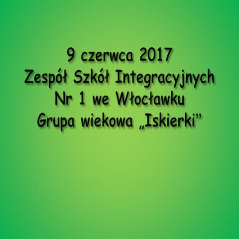 Dzień pustej klasy - grupa wiekowa "Iskierki"