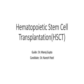 HEMATOPOIETIC STEM CELL TRANSPLANTATION