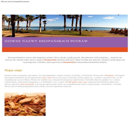 Dziwne nazwy hiszpanskich potraw | PDF | Cooking | Food & Drink
