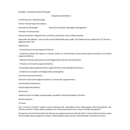 Sequência didática