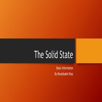 The solid state 1
