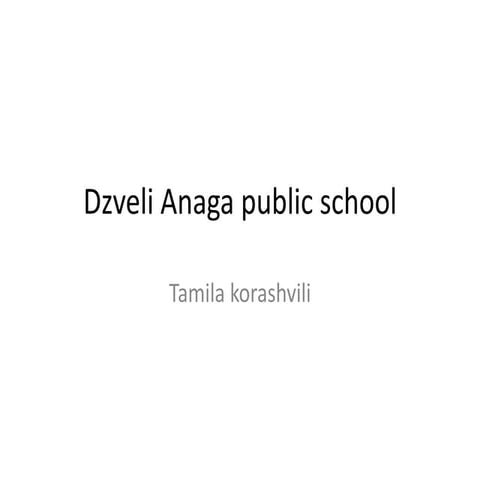 Dzveli anaga public school.tamila