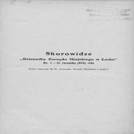 Dziennik Zarządu m. Łodzi. 1934