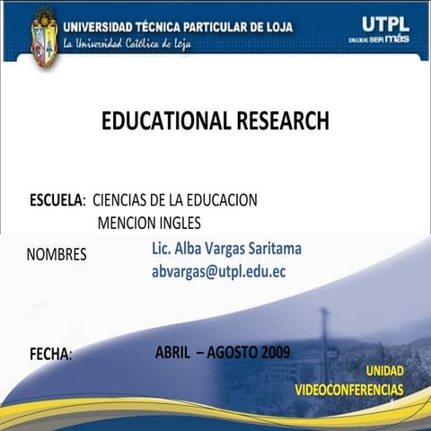 UTPL Educational Research
