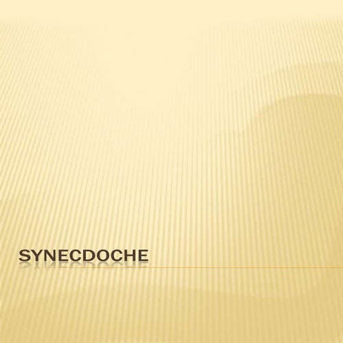 E 105 bonsai - synecdoche