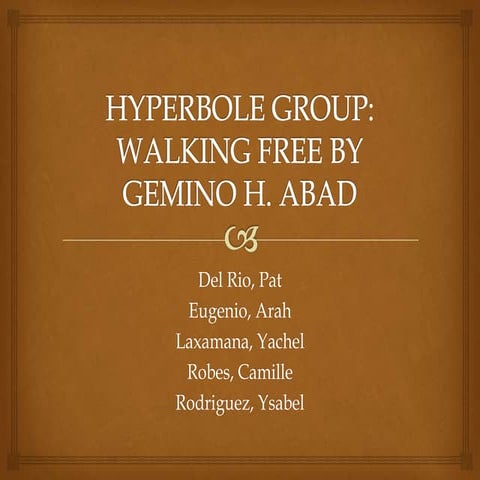 E 105 walking free - hyperbole