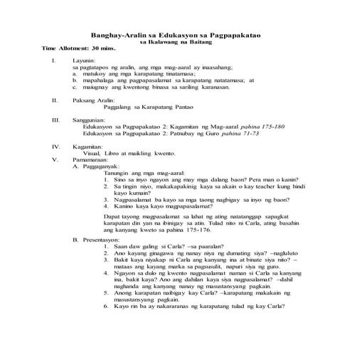 Edukasyon sa Pagpapakatao Grade 2