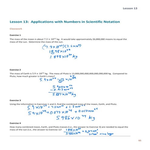 E.1 lesson 13   applications of numbers in scientific notation