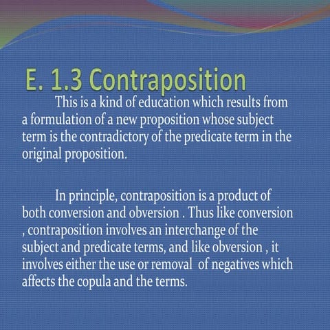 Contraposition (LOGIC)