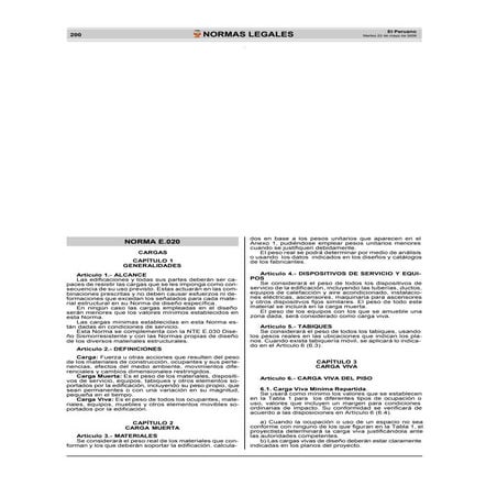 Norma e 020 cargas | PDF